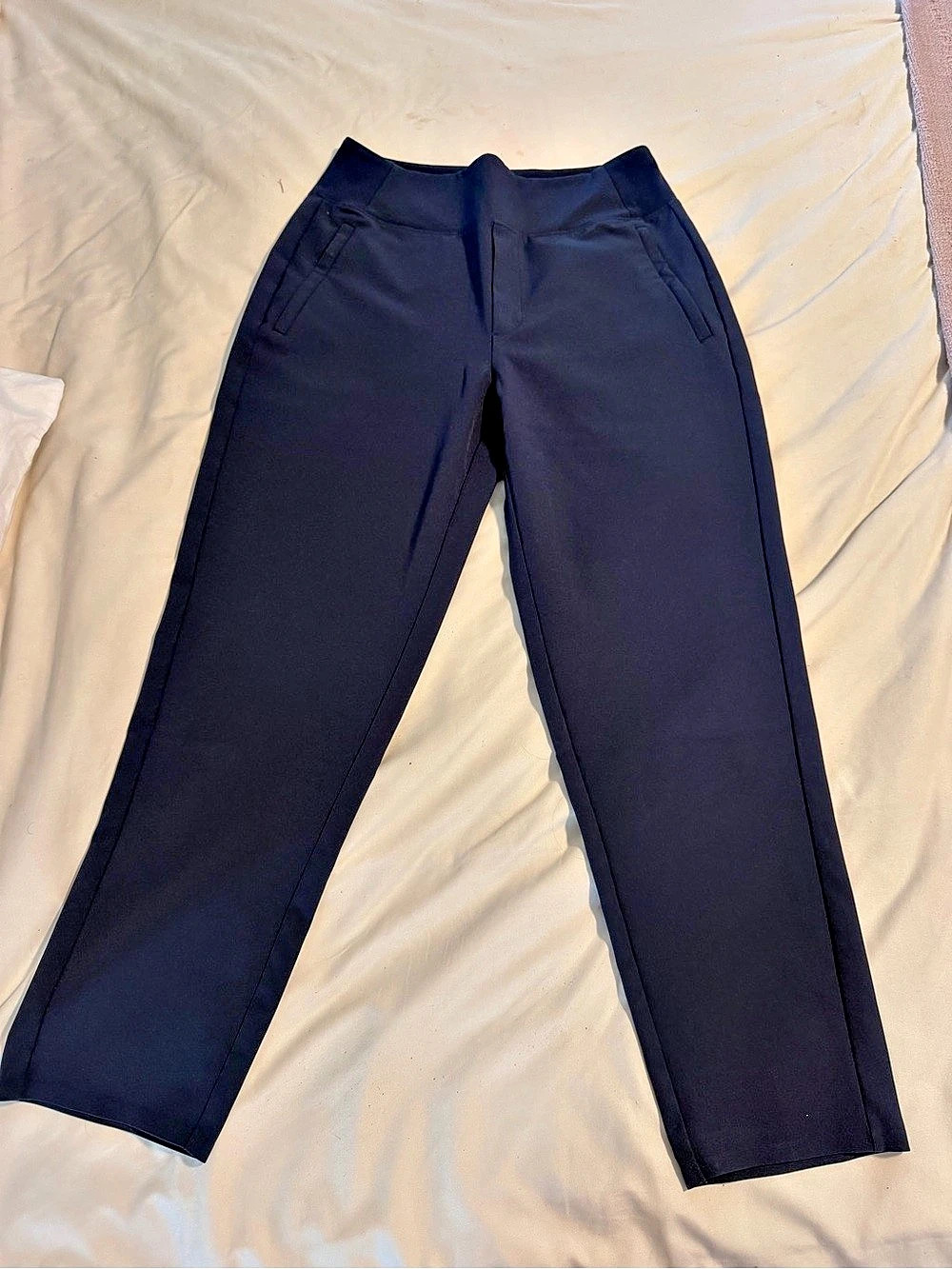 Athleta Brooklyn Mid Rise Ankle Pant Straight Leg navy Size 6